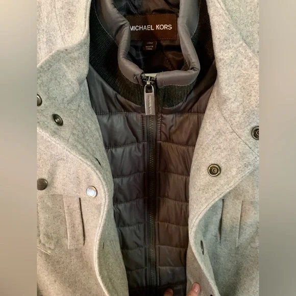 MICHAEL Michael Kors Wool Blend Military Coat Men’s Large - Picture 5 of 14